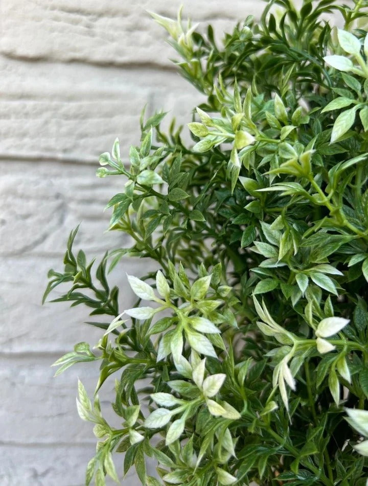 Eucalyptus kunststruik groen-wit 30cm UV