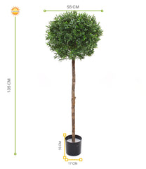 Outdoor Artificial Ilex ball on trunk 135 cm UV protected