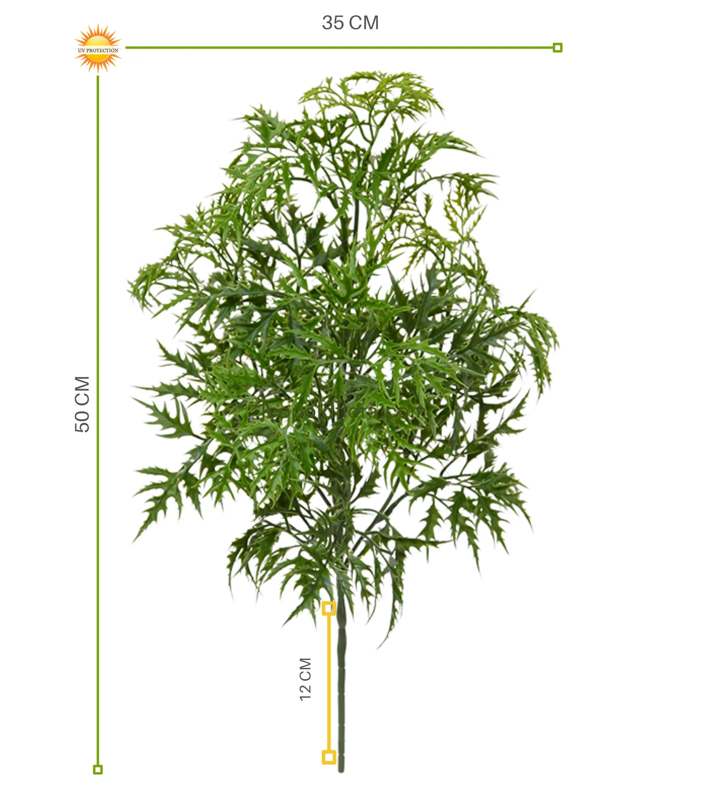 Plastic Ming Aralia branch 50 cm UV