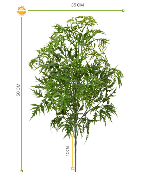 Plastic Ming Aralia branch 50 cm UV