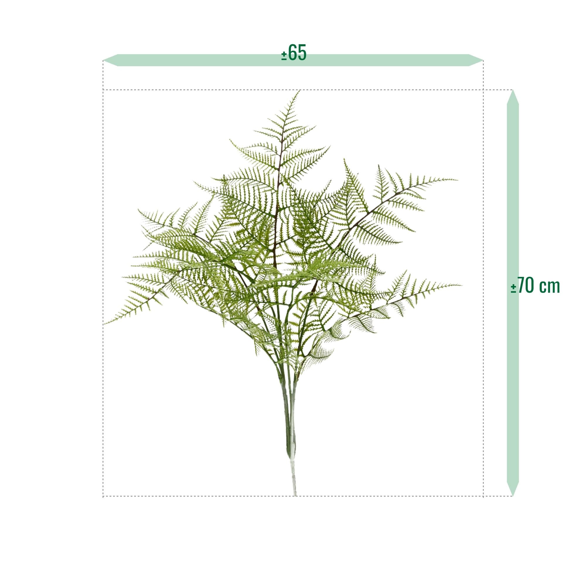 Kunst Bosvaren 70cm groen