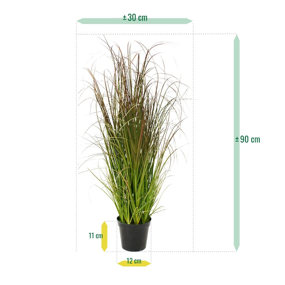 Kunst Rietgras plant deluxe 90cm