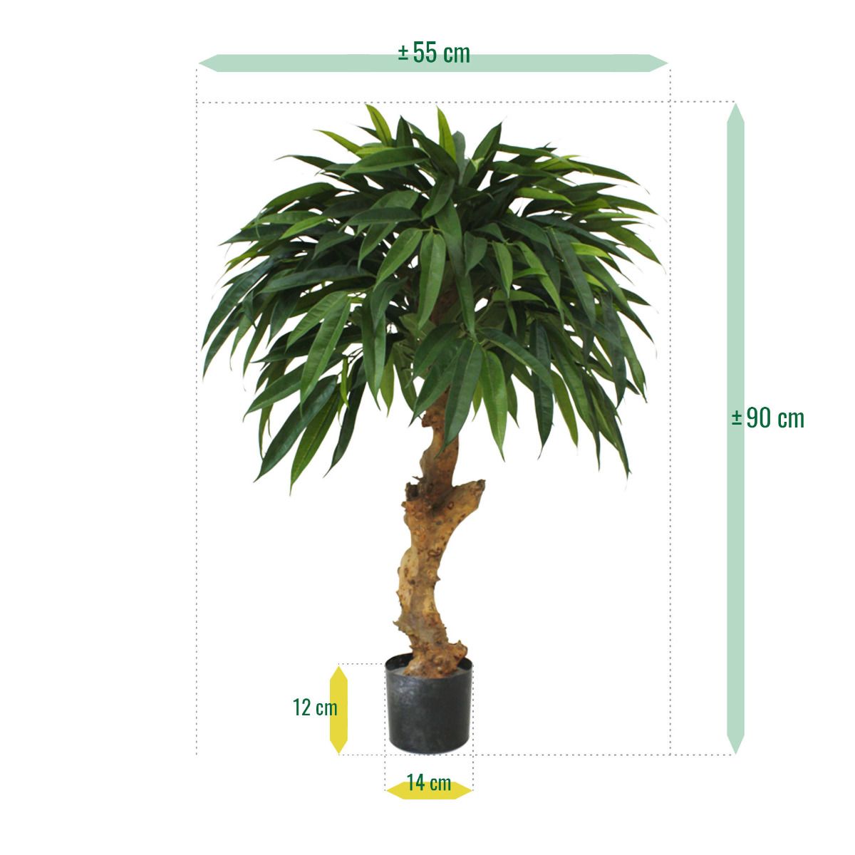 Longifolia Royal kunstboom op stam 90cm