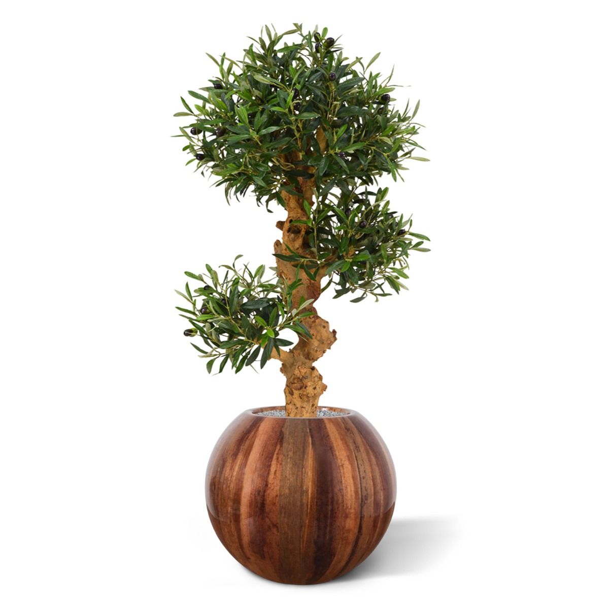 Olijf Bonsai kunstboom op voet 90cm
