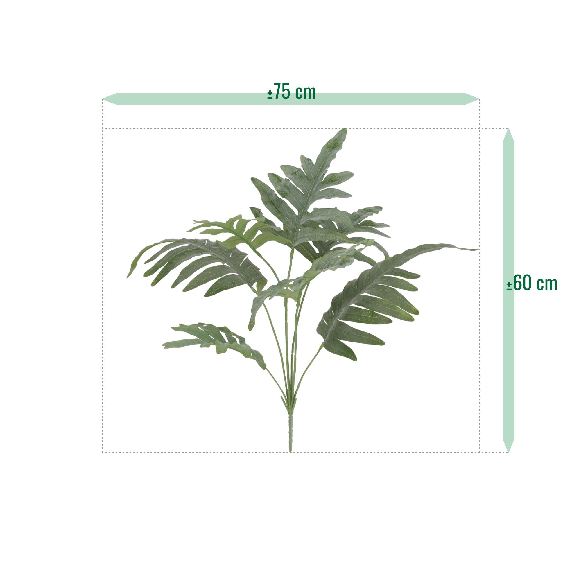 Phlebodium Blauwvaren Kunstplant 60cm