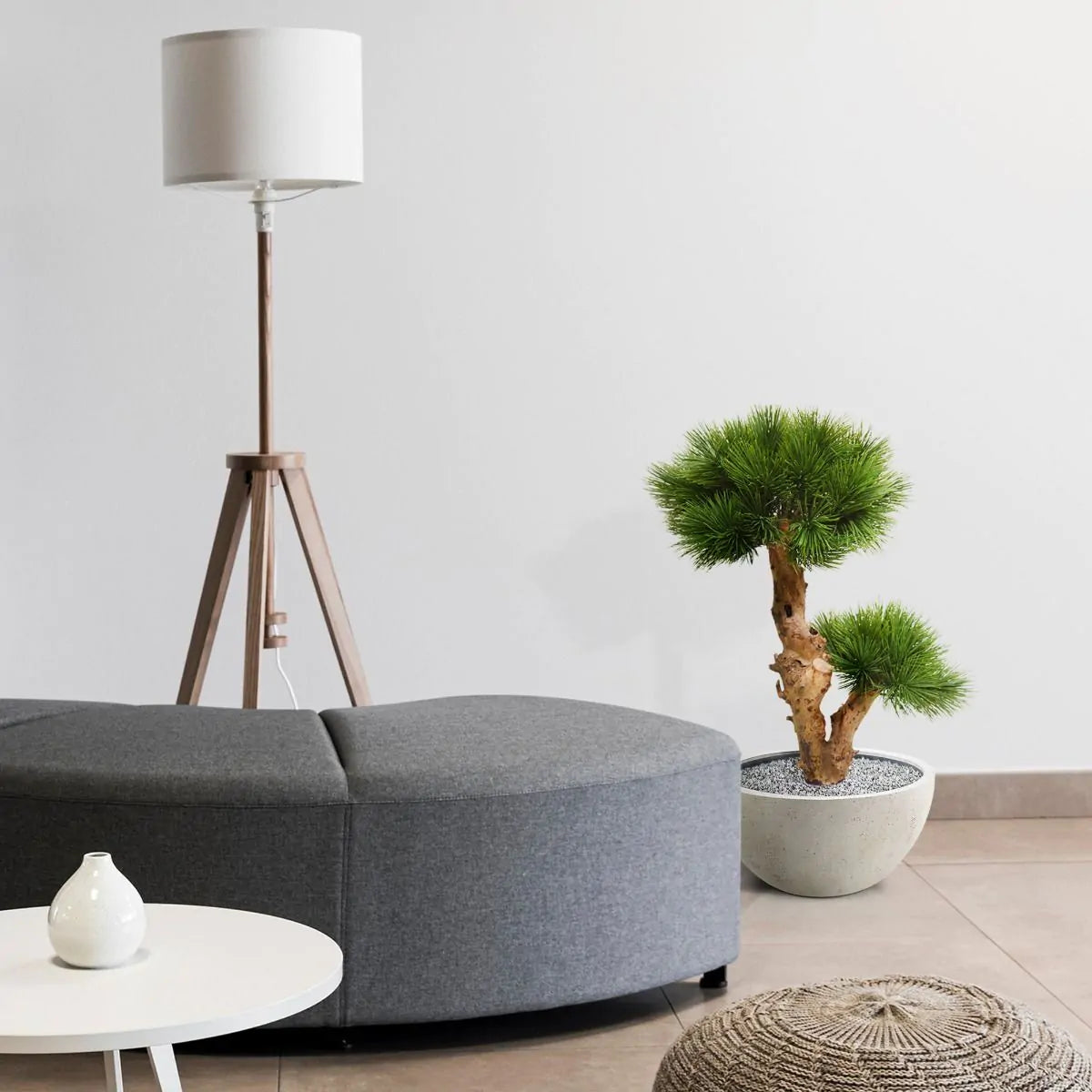 Kleine kunstmatige Pinus Bonsai boom 55 cm UV-bestendig voor buiten