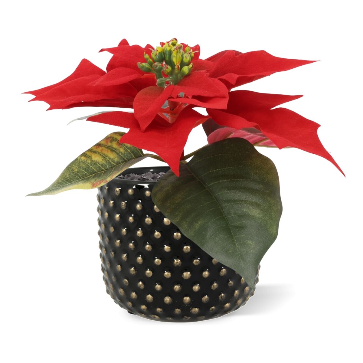 Mini kerstster Poinsettia kunstplant 10cm